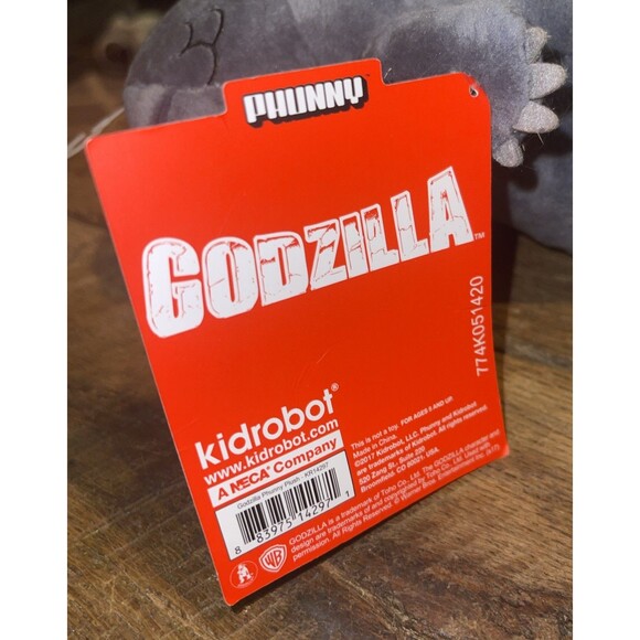 Godzilla Gojira Plush Toy Stuffed Animal 8" Collectible Grey Black - Picture 4 of 4